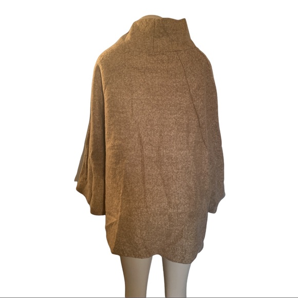 NOUL Wool Blend Sweater Poncho Cape Jacket with Arms Dark Academia - Picture 3 of 5